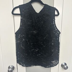 Black Sleeveless lace top
